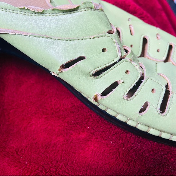 Dabant couture green sandals cut out size 8 1/2 - Picture 4 of 11